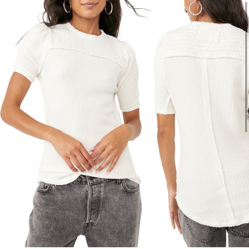 Free People Care Red Delicious Tee - NWT - XS